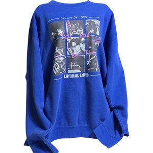 Royal Blue Graphic Crewneck Sweatshirt